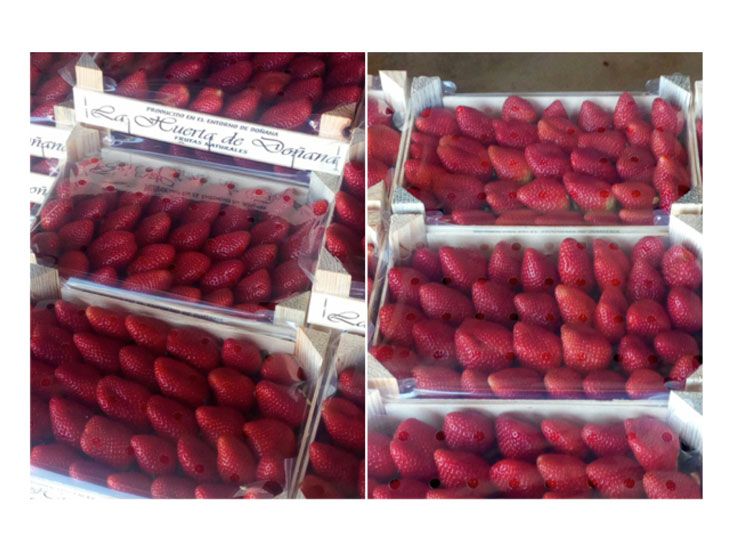 caja de fresas